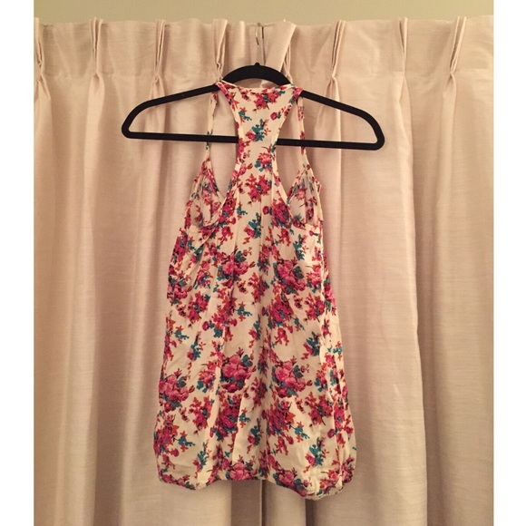 Floral Ruffled Racerback Tank - Picture 2 of 2